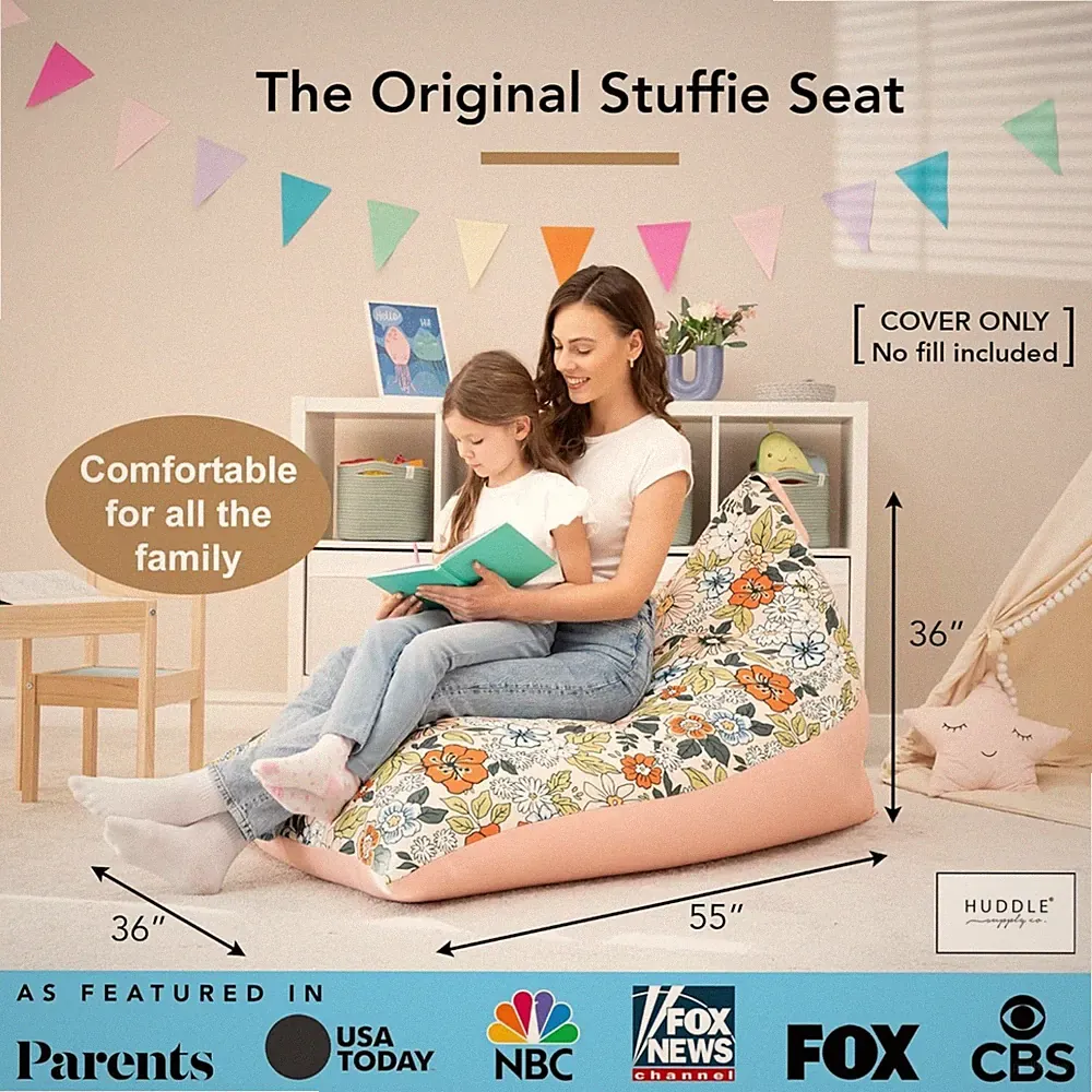 Kids & Adults Stuffed Animal Storage Beanbag Cover | XL Size